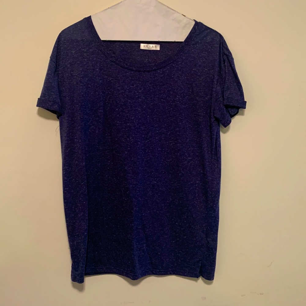 AWAKE bkue short sleeve Top. New and never been worn. Size L